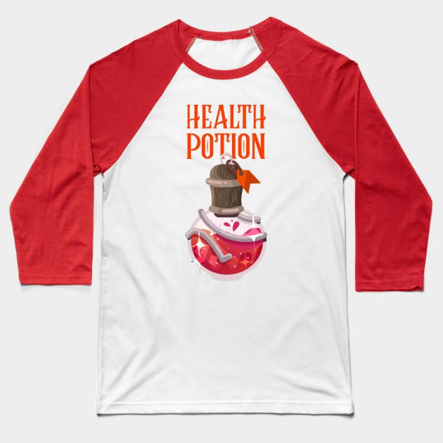 Health Potion RPG Game Baseball T-Shirt by M n' Emz Studio